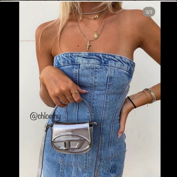 Zara Denim Mini Strapless Dress BlueSize S and L - Picture 13 of 16